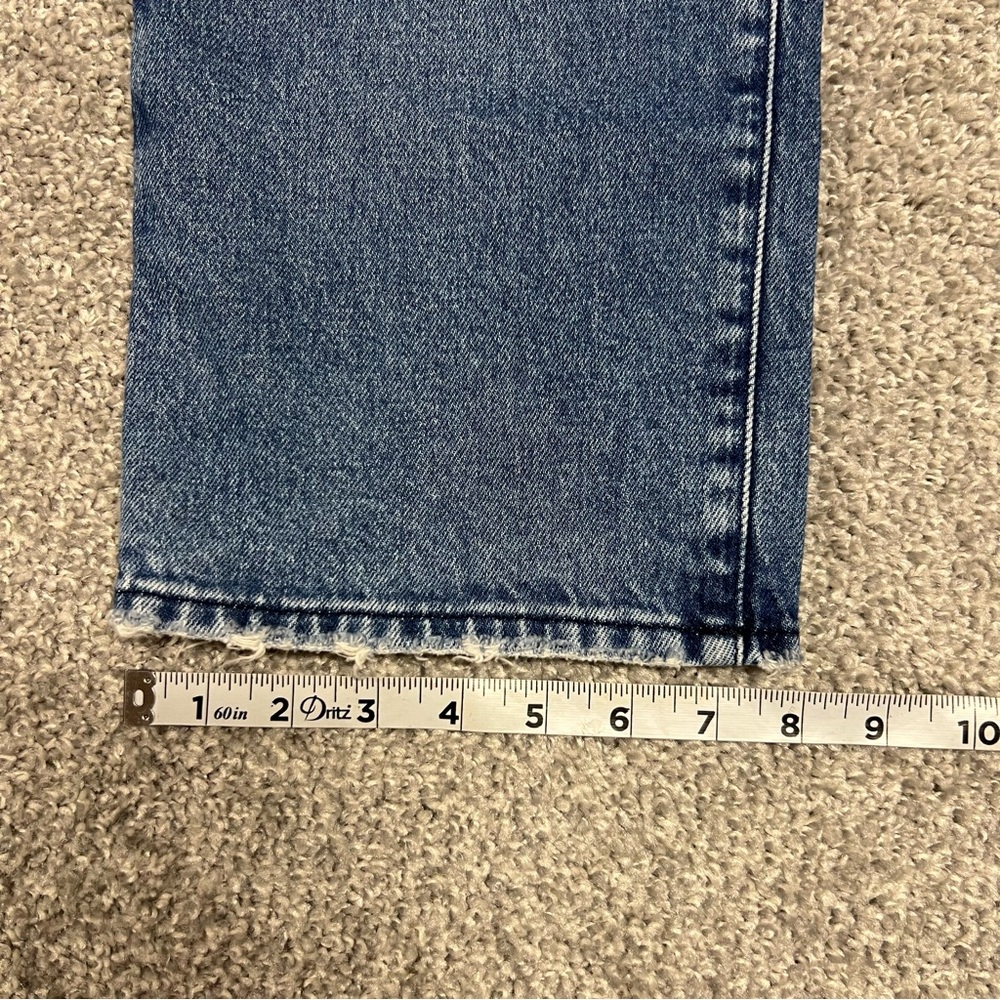 Good American Jeans Womens 12 31 Blue Good Icon Straight Leg High Rise Denim - Picture 3 of 8